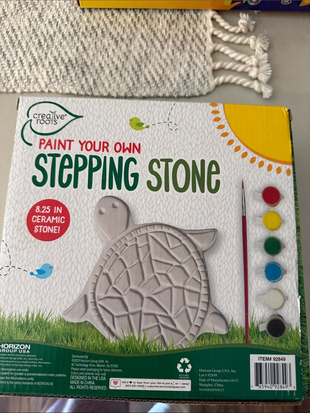 Paint-Your-Own Turtle Stepping Stone Kit — White